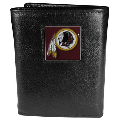 Washington Redskins Commanders Leather Trifold Wallet (NFL) Card & Cash Holder