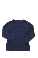 Polo Ralph Lauren Boys Cotton Crew Neck Long Sleeve Casual Top Blue Size 5