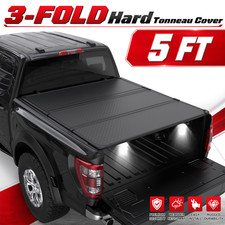 5ft60 3-fold Hard Folding Tonneau Cover For 2005-2015 Toyota Tacoma Truck Bed