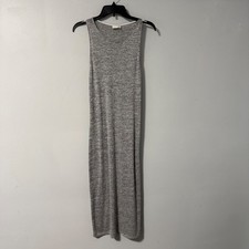 Wilfred Free Aritzia Tank Dress Heather Gray Racerback Maxi Dress Sweater Knit M