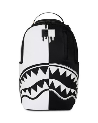 Sprayground Shark Central Split Backpack New Black Bookbag Large School Bag