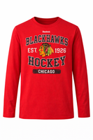 Reebok Jugendliche Hockey Chicago Blackhawks LangäRmelig Shirt Rot Groß