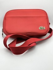 BORSA LACOSTE Classic 2 Bum Hip Waist Tracolla PICCOLA ROSSA Festival Beach Bag