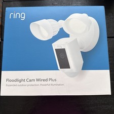 Ring Floodlight Cam Wired Plus, motion-activated 1080p HD video - 2021 release