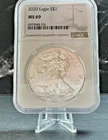2020 American Eagle Silver Dollar Graded MS69 By NGC ~ 316