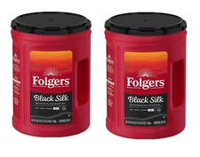2 PACK – Folgers Black Silk Dark Roast Ground Coffee 40.3 oz Each(Total 80.6 oz)