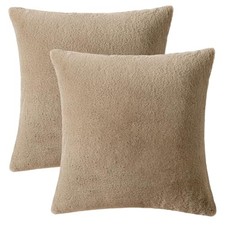 Decorative Throw Pillow Covers 18x18 Inch Set of 2 18" x 18" Pack of 2 Khaki