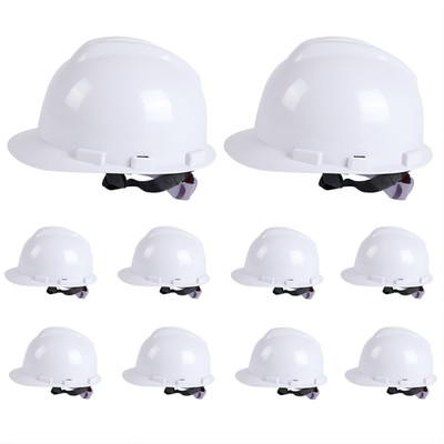 10 Pack ABS Suspension Hard Hats, Ratchet Cap Safety Hard Hats for Men Women