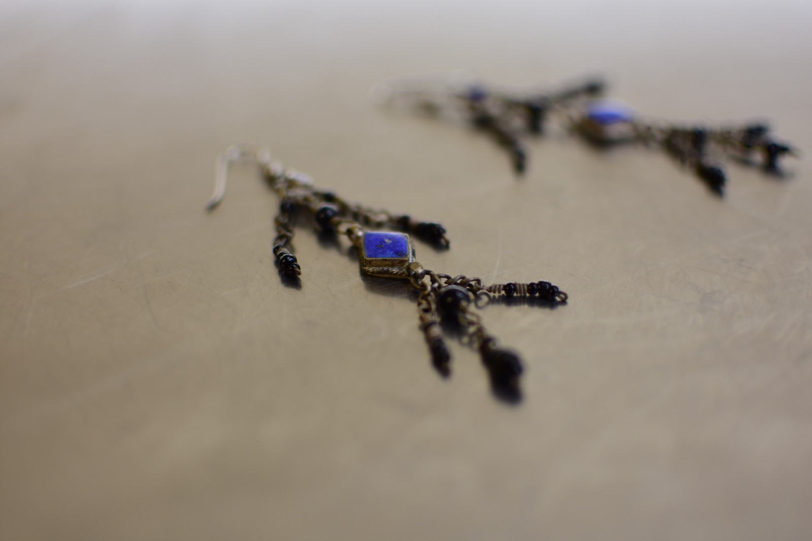 Lapis Dangle Earrings - image 2