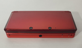 Nintendo 3DS Flame Red Handheld Console With Charger CTR-001 Tested and Working