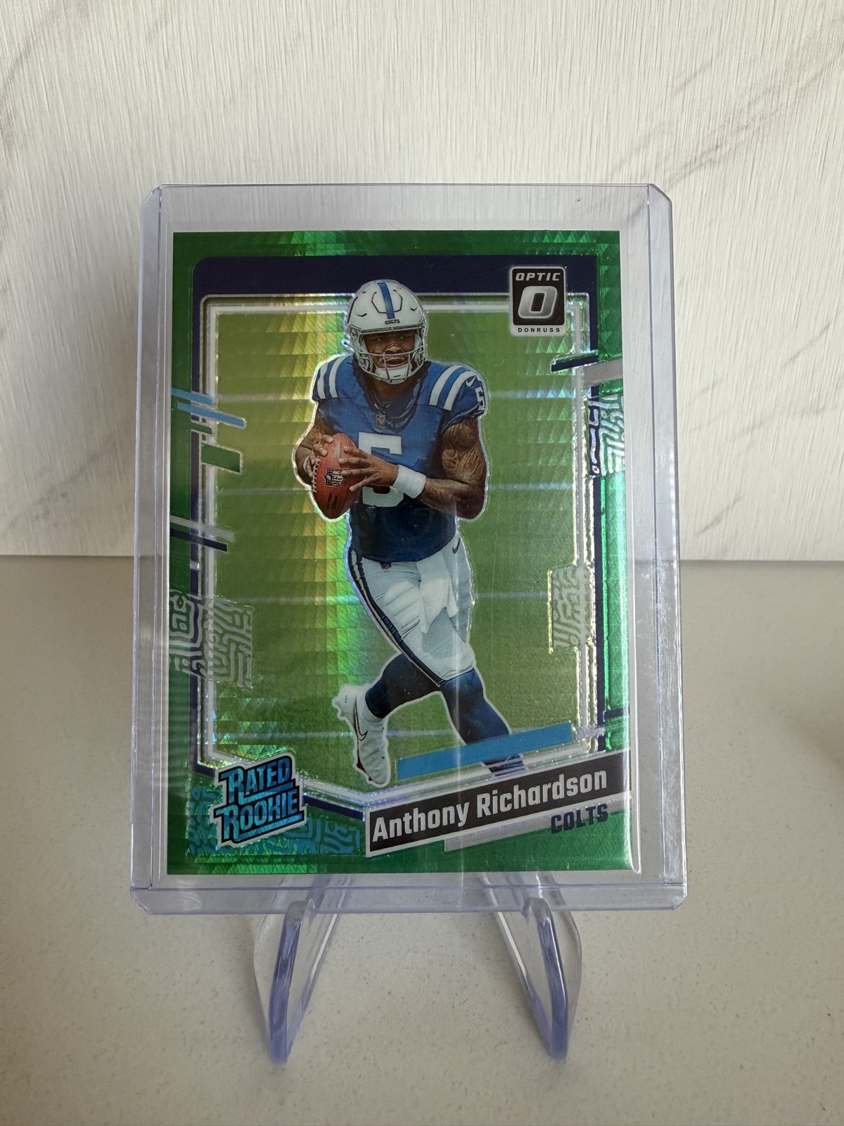 2023 Panini Donruss Optic - Rated Rookie Anthony Richardson Green Hyper Prizm