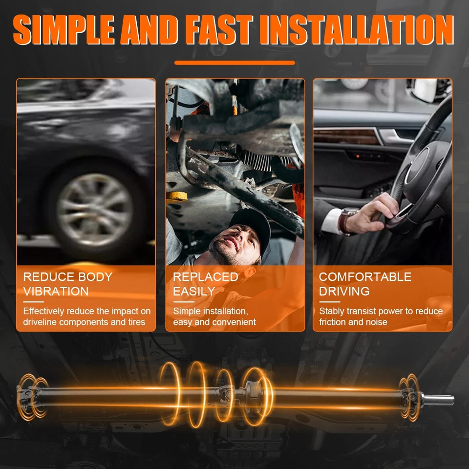 Rear Driveshaft Prop Shaft Assembly For 1988-1994 Nissan D21 L4 2.4L RWD Foto 4 de 4