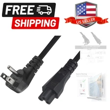 Standard Laptop Power Cord - 2FT 18AWG 90-Degree Flat Plug NEMA 5-15P to Iec ...