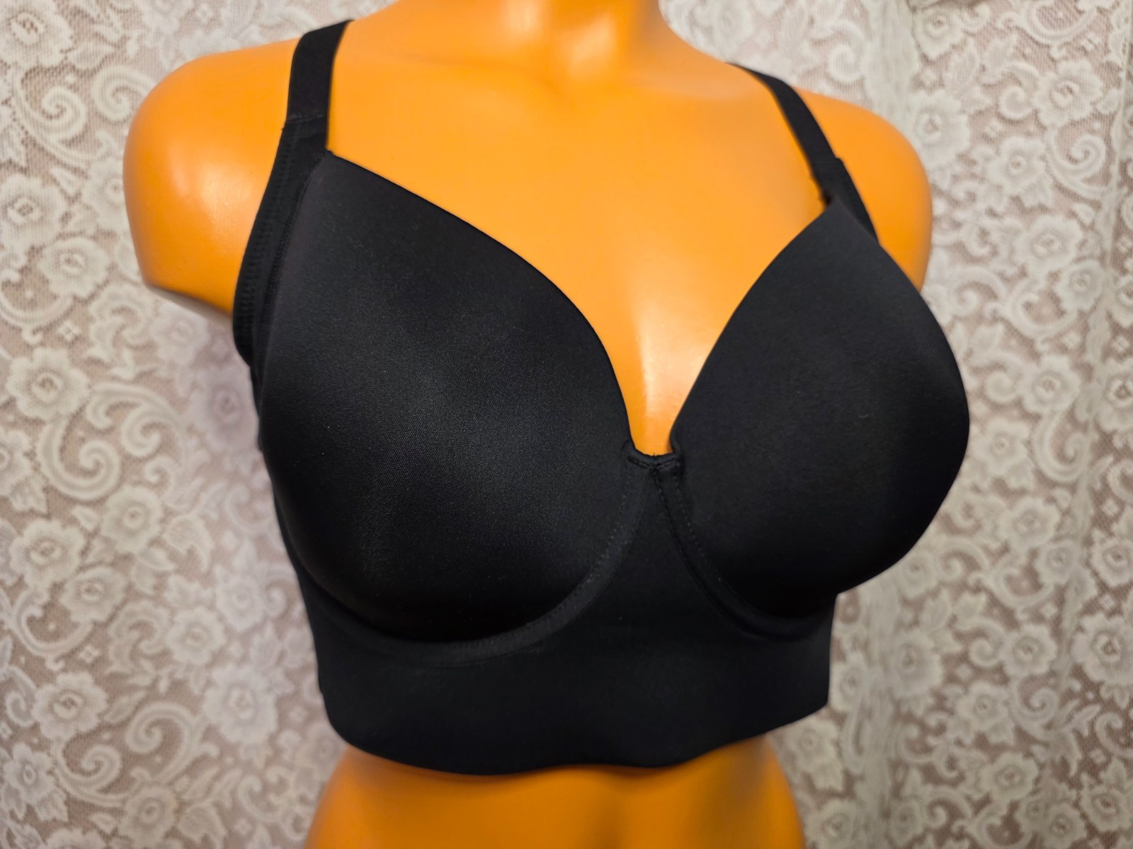 Shapellx Bare Essentials AirSlim Underwire Push-Up Bra Nude Black Size 40D NEW thumbnail 3