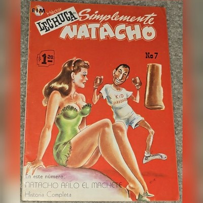 1 Rare HTF Lechuga Natacho 7 MX 1971 Vintage Spicy Pulp Woman Babe Spicy Parody