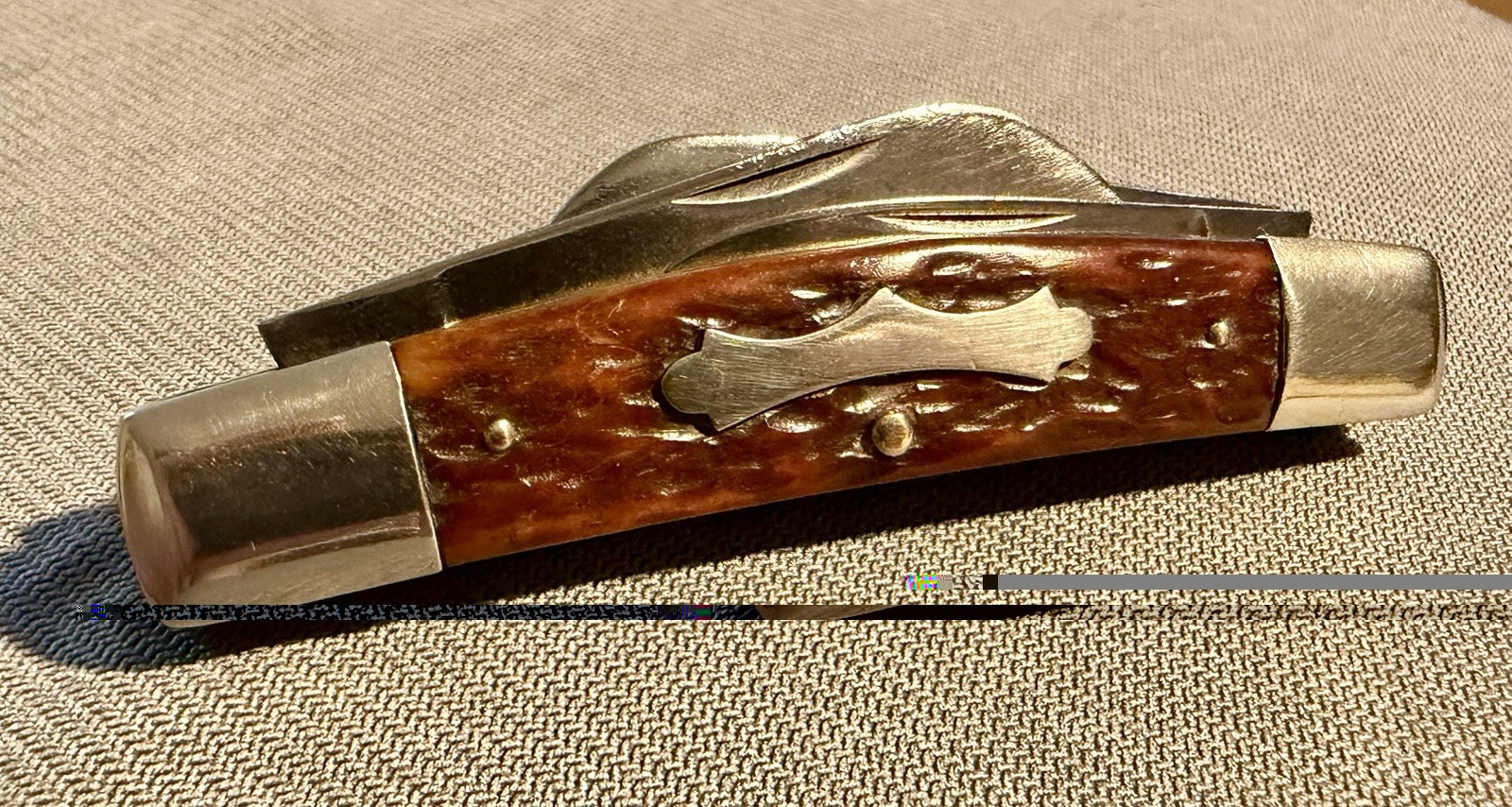 Vintage JOHN PRIMBLE 5517 Large Congress Bone Handle 4 Blade Knife