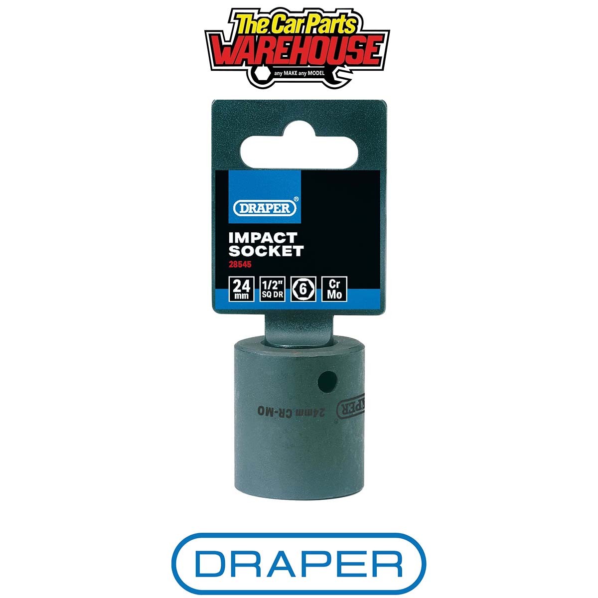 Draper 28545 Draper Expert HI-TORQ Impact Socket 1/2"" Sq Dr 24mm