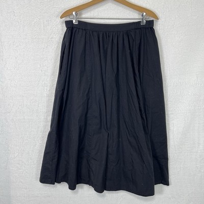Free People Lowen Skirt Women s Black A-Line Full Midi Boho Festival