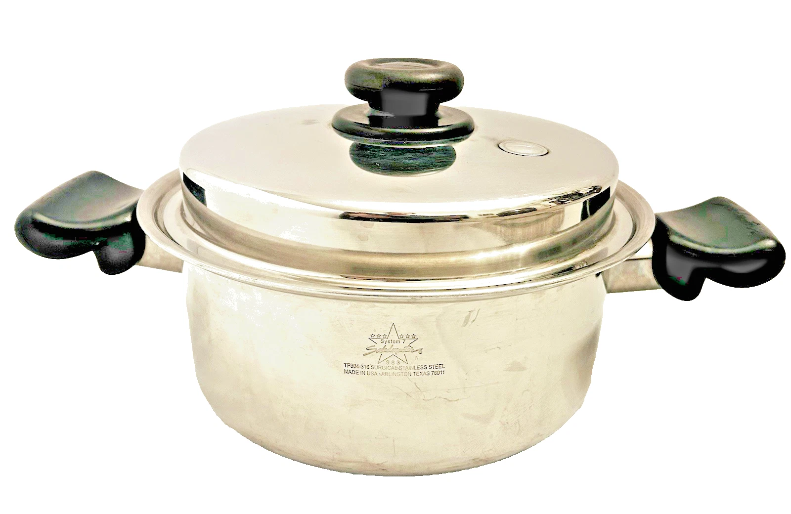 Saladmaster Stockpot T304-316 Surgical Dutch Oven Roasting Pan & Lid 10"W x 4"D