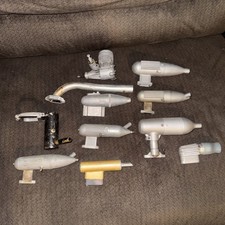 Mixed Lot of Vintage Model R/C Helicopter Airplane Engine Mufflers Exhaust PARTS