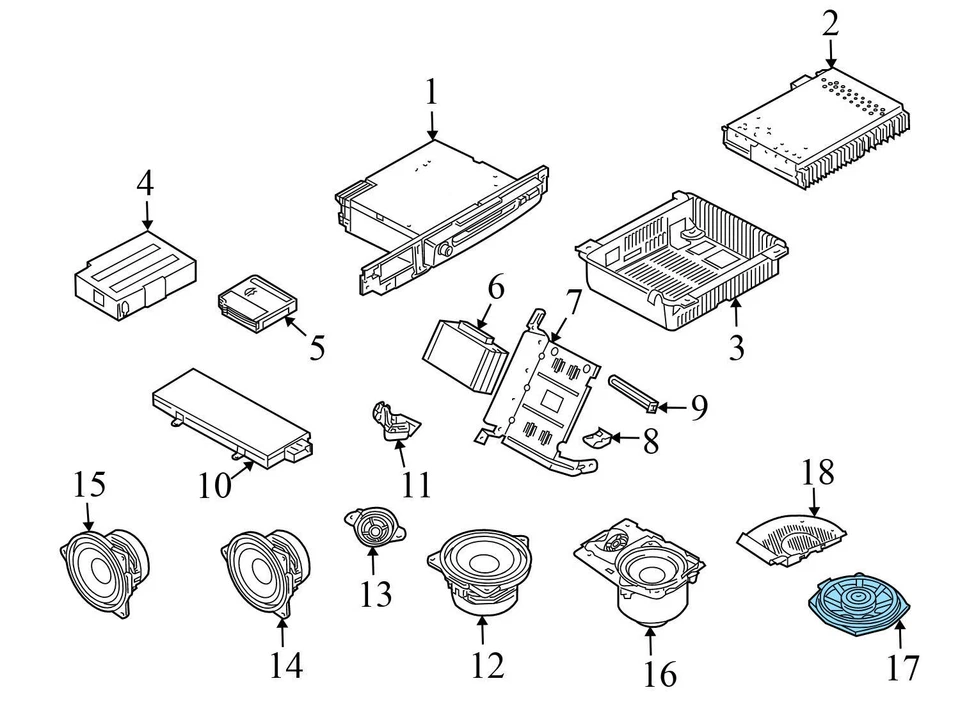 BMW 745I 2002-2005 - Altavoz central de alta fidelidad superior derecho delantero/woofer 9143138 Foto 4 de 4