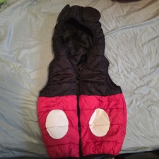 Disney Parks, Mickey Mouse Puffer Vest With Hood And Ears Kids Medium