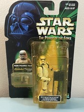 Vtg 1999 Star Wars POTF Stormtrooper w  Battle Damage - NEW Sealed CommTech