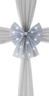 Large Silver Grey Christmas Door Bow with LED Lights Door Wrap Wedding Decor