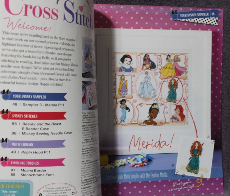 DISNEY HACHETTE cross stitch magazine ISSUE 48 please read description - Image 2 of 4