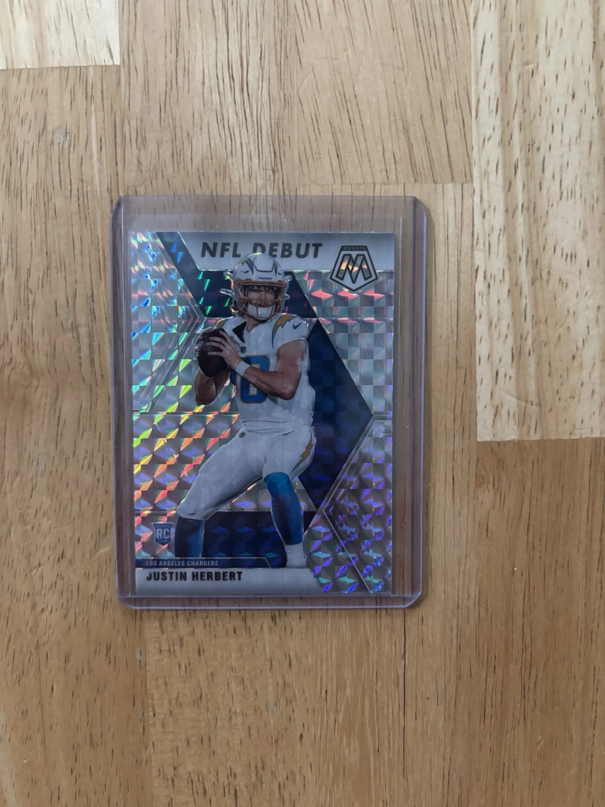 2020 Mosaic Justin Herbert NFL Debut Rookie Silver 263 Prizm Chargers