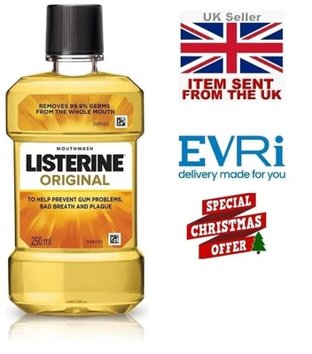 LISTERINE Original Mouthwash Bad Breath UK 250 ml