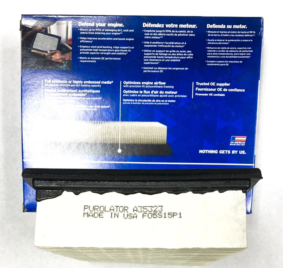 Filtro de aire calidad Purolator ONE A35323 Ford Mazda Mercury varios vehículos Foto 2 de 3