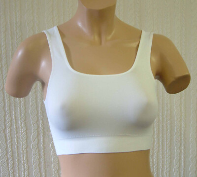 NATURANA, UNI, NAHTLOS, STRETCH, UNGEPOLSTERT, PULL ON CROP TOP, WEISS 10338
