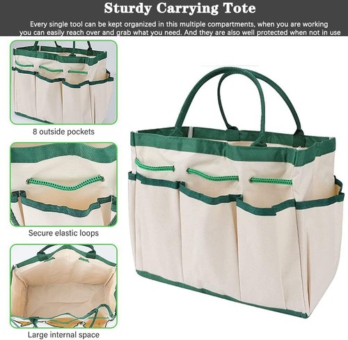 16 Piece Gardening Tools Set for Women Heavy Duty Kit with Tote Bag Gift Idea - Picture 6 of 8