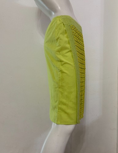 CUSTO BARCELONA Gonna verde decorazione crochet perline Tg S - NUOVO - Imagen 7 de 11