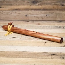 Hawk Native American Style ProLine Flute w/ Wolf Totem in D-Minor Aromatic Cedar