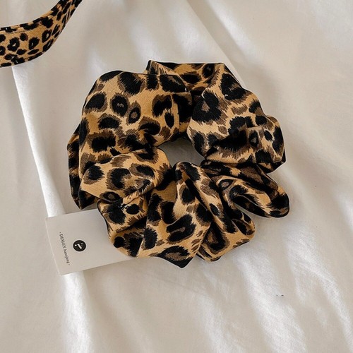 Vintage Leopard Print Scrunchies Fabric Hair Rope Hair Accessories - Picture 9 of 9