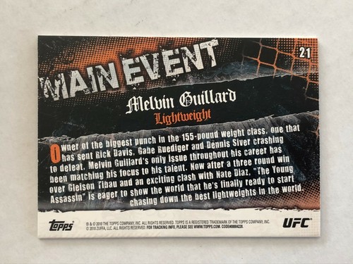 PICK YOUR GOLD THICK PARALLEL CARD - COMPLETE YOUR SET TOPPS UFC MAIN EVENT 2010 - Picture 7 of 41