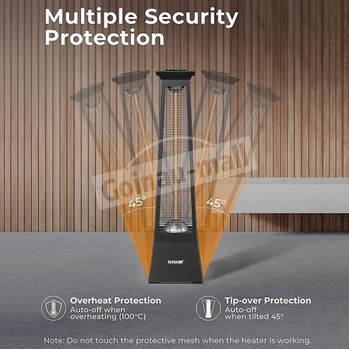 Maxkon 2000W Infrared Electric Heater Home Outdoor Tower Carbon Instant Heating - Picture 5 of 10