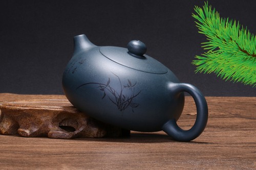 Authentic Yixing Zisha Tea Pot Cup Handpainted 188 Infuser Hole Marked Xishi Pot - Picture 5 of 40