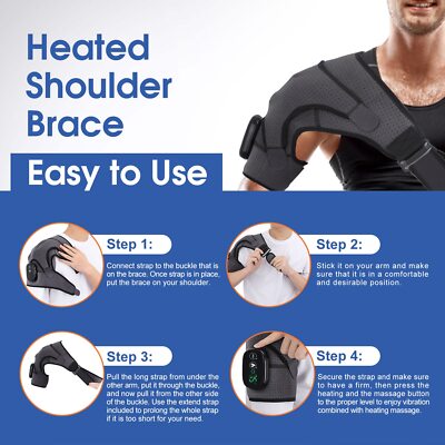 Electric Heating Vibration Massager for Shoulder Therapy Brace Belt Massage | eBay Electric Heating Vibration Massager for Shoulder Therapy Brace Belt Massage | eBay