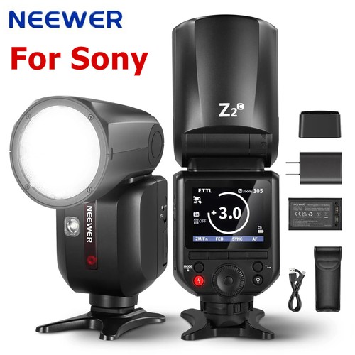 NEEWER Z2-S Z2S 2.4g TTL HSS Round Head Flash Light Speedlite for Sony Cameras - Picture 2 of 11
