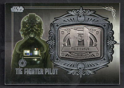 STAR WARS GALACTIC FILES SERIES 2 (2013) MEDALLION CARD #MD-22 TIE FIGHTER PILOT