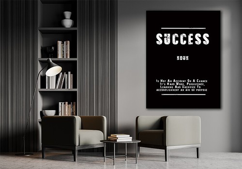TEAM, SUCCESS, HUSTLE, WORK HARD, TOMORROW , STAY HUMBLE, STOCK, Canvas Wall Art - Picture 5 of 17