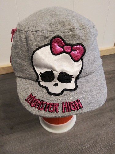 Monster High Zipper Pillbox Grey Hat Pre-owned GC