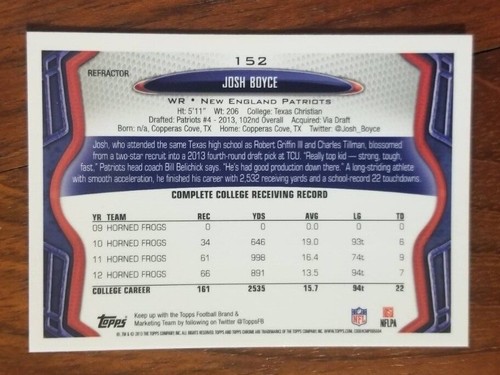2013 Topps Chrome Refractor, Xfractor & Parallel Football Cards Pick Your Player - Picture 245 of 369