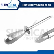 Hurwitz Trocar 26 FR. Surgical Medical Surgeon Instruments German Grade