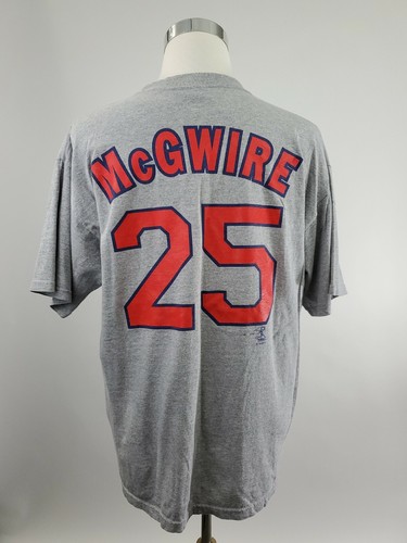 Camisa Jersey Mark McGwire #25 Cardenales de San Luis 2000 Gris 50/50 Adulto Talla XXL - Imagen 4 de 10
