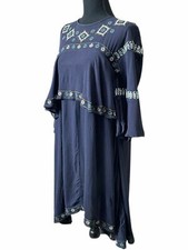 Chelsea & Violet Navy Boho Embroidered Tiered Dress Women’s Size XS