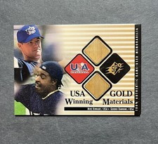 2000 Upper Deck USA Gold Winning Materials Mike Kinkade Gookie Dawkins Game Used